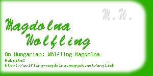 magdolna wolfling business card